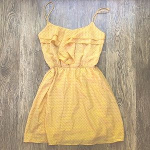 Yellow Geometric Patterned Sun Dress